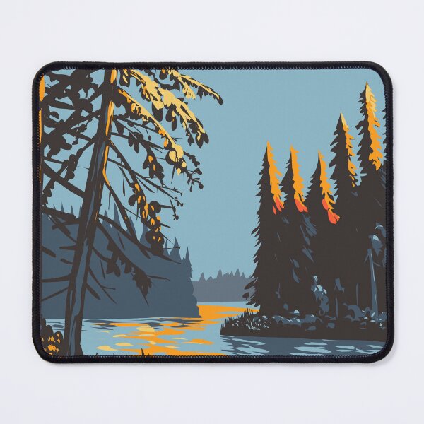 Item preview, Lake Waskesiu Prince Albert National Park in Saskatchewan Canada WPA Poster Art designed and sold by patrimonio.