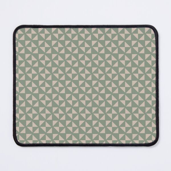 Item preview, Agave Green and BeigeTriangle Geometric Pattern designed and sold by thelustrous.