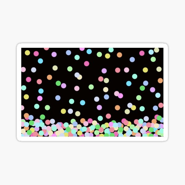 Where’s the Party? pastel/black Sticker