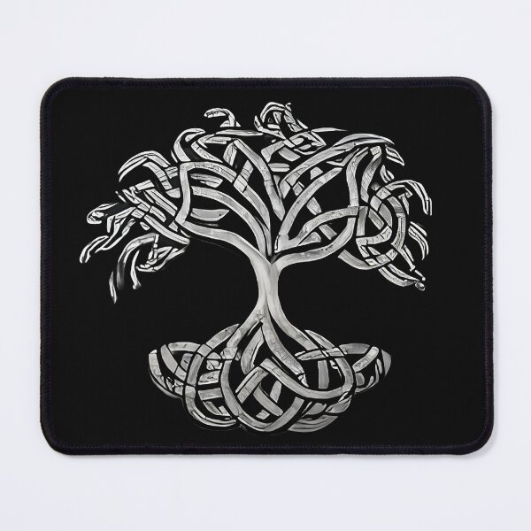 Item preview, "Silver and Black Celtic Tree of Life Knot: A Symbol of Unity and Strength" designed and sold by 9000MilesToHome.