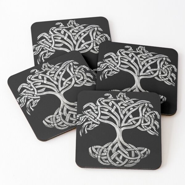 Item preview, "Silver and Black Celtic Tree of Life Knot: A Symbol of Unity and Strength" designed and sold by 9000MilesToHome.