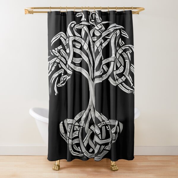 Item preview, "Silver and Black Celtic Tree of Life Knot: A Symbol of Unity and Strength" designed and sold by 9000MilesToHome.