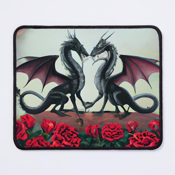 Item preview, Dragons and Roses designed and sold by Poetic Patterns Studio.