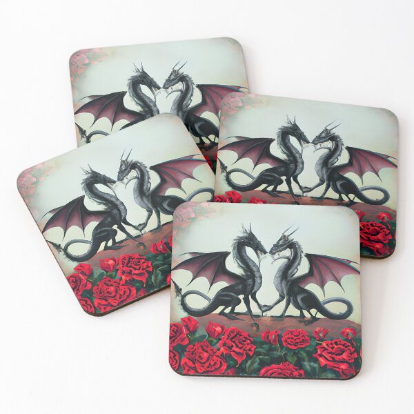 Item preview, Dragons and Roses designed and sold by Poetic Patterns Studio.