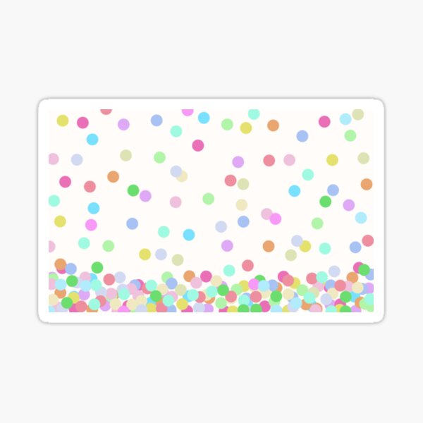 Where’s the Party? pastel/white Sticker