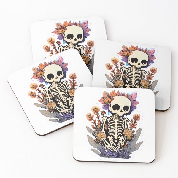 Item preview, Floral Skeleton Sticker designed and sold by YassCreative.