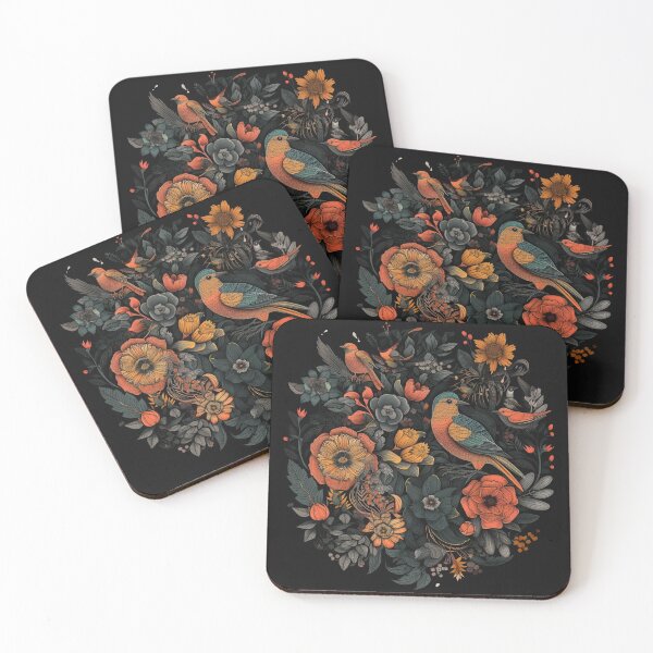 Item preview, Flowers, leaves and birds  designed and sold by SvarunPogani.