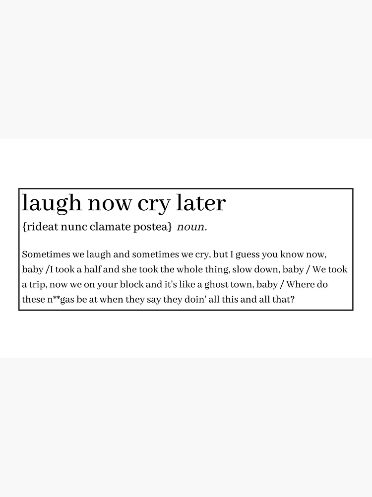 What does the saying 'cry now, laugh later' mean, and what is the origin of  this expression? - Quora