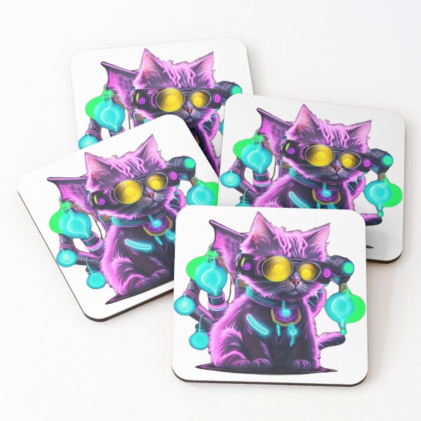 Item preview, Stylish cyberpunk style cat designed and sold by NewCoolWest.