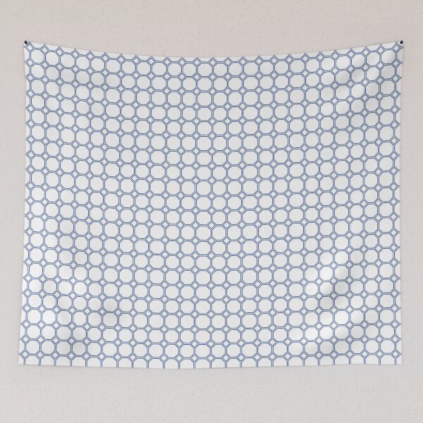 Item preview, Patrón de mosaico octogonal azul y blanco designed and sold by HCB1.