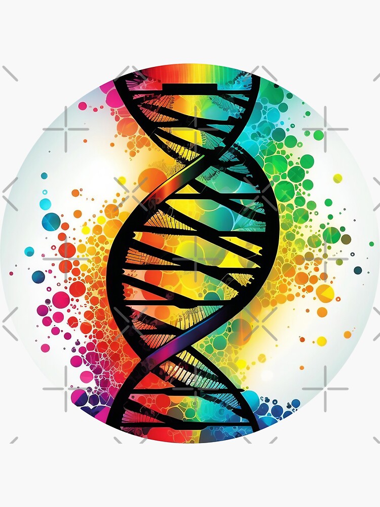 Science DNA Art - Genetic Kaleidoscope | Sticker