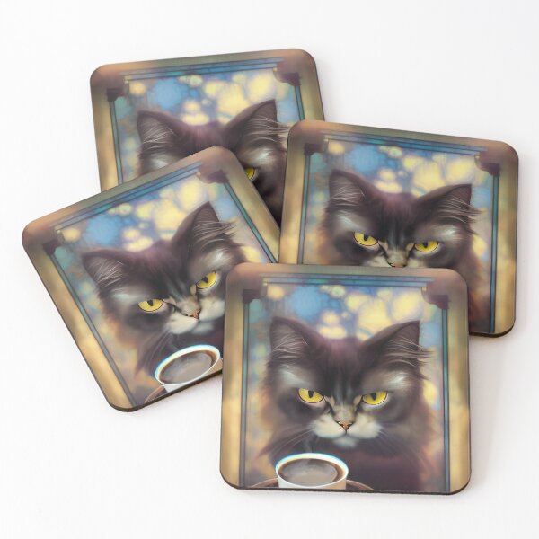 Item preview, Coffee Cats 1900 - Intense Morning Brew designed and sold by TheCosmosCurves.
