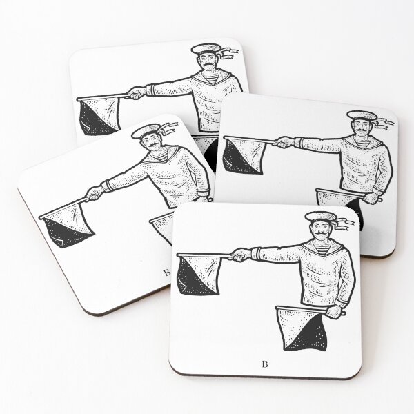 Item preview, Flag semaphore letter B  designed and sold by IronicEmpire.