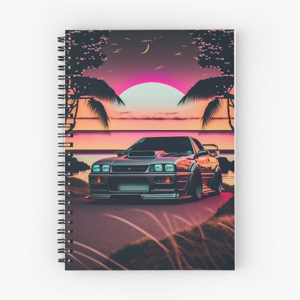 Item preview, Vaporwave Nissan Skyline GT-R R34 designed and sold by VibrantView.