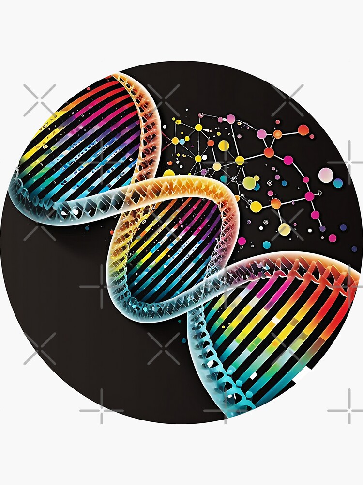 Science DNA Art - Genetic Kaleidoscope | Sticker