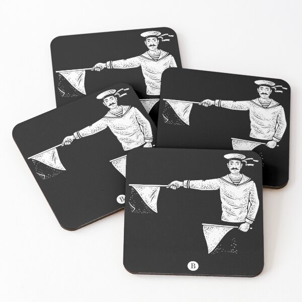 Item preview, Black Flag semaphore letter B  designed and sold by IronicEmpire.