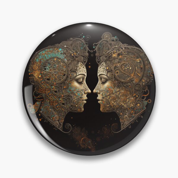 Item preview, Steampunk Astrology (Gemini) - Sticker and T-Shirt Design designed and sold by MindAsylum.