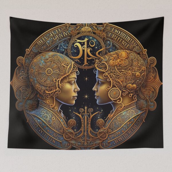 Item preview, Steampunk Astrology (Gemini) #2 - Sticker and T-Shirt Design designed and sold by MindAsylum.