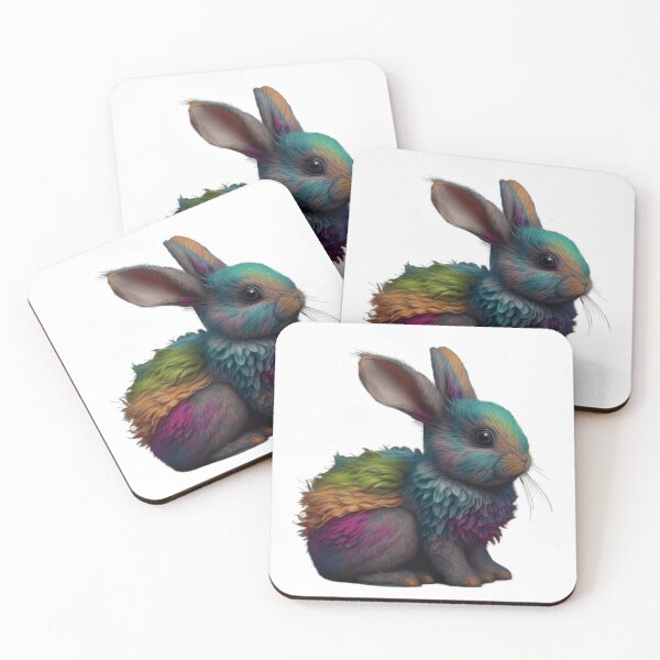 Item preview, Pascoa, the fluffy and colorful rabbit. designed and sold by AloneARTS.