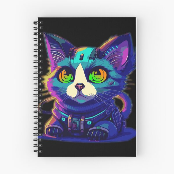 Item preview, Cyberpunk kitty! - colorful neon - cat lovers designed and sold by EldritchMagpie.