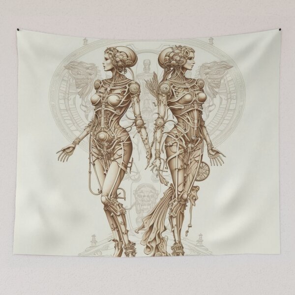 Item preview, Steampunk Astrology (Gemini) #4 - Sticker and T-Shirt Design designed and sold by MindAsylum.