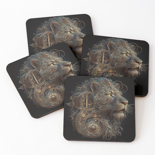 Item preview, Steampunk Astrology (Leo) - Sticker and T-Shirt Design designed and sold by MindAsylum.