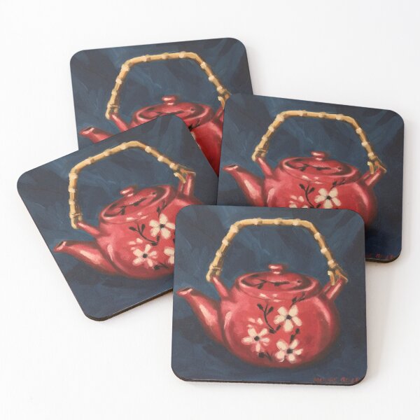 Item preview, The Red Teapot. Oil on linen. designed and sold by Elizabeth Moore Golding.