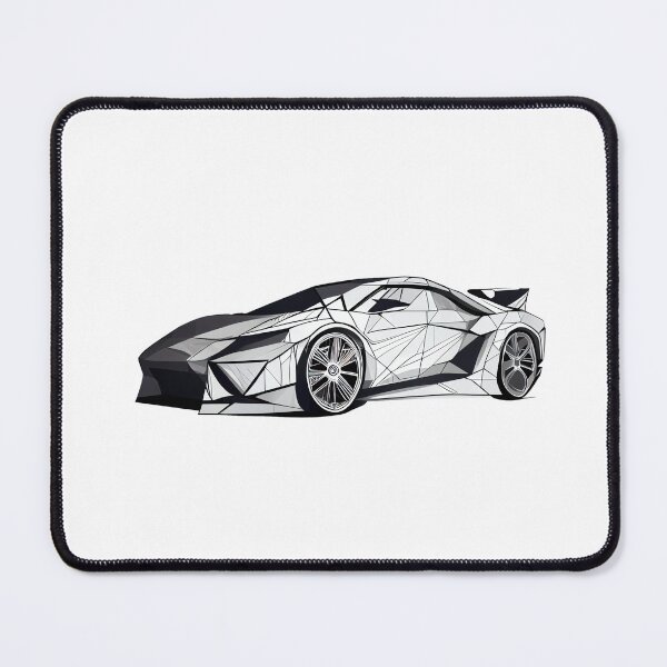 Item preview, Geometric White Minimalist Sports Car designed and sold by FiveIntentions.