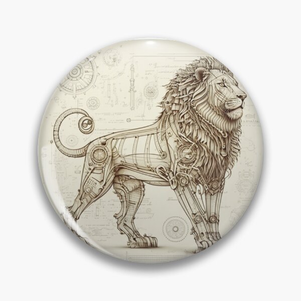 Item preview, Steampunk Astrology (Leo) #2 - Sticker and T-Shirt Design designed and sold by MindAsylum.