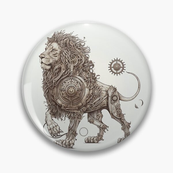 Item preview, Steampunk Astrology (Leo) #3 - Sticker and T-Shirt Design designed and sold by MindAsylum.