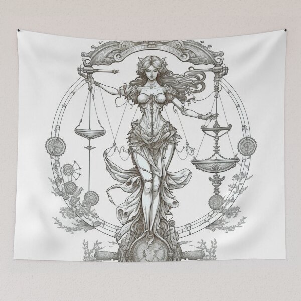 Item preview, Steampunk Astrology (Libra) - Sticker and T-Shirt Design designed and sold by MindAsylum.