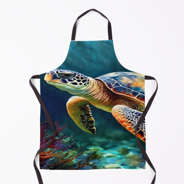 Item preview, Graceful Sea Turtle Gliding Through Ocean Depths designed and sold by DreamPrint Collective.