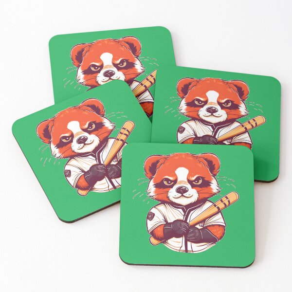 Item preview, Red Panda Slugger Baseball designed and sold by shashtopia.