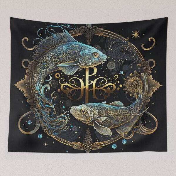 Item preview, Steampunk Astrology (Pisces) #2 - Sticker and T-Shirt Design designed and sold by MindAsylum.
