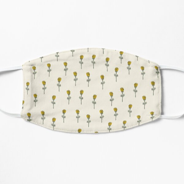 Daisy small yellow with gray background Flat Mask
