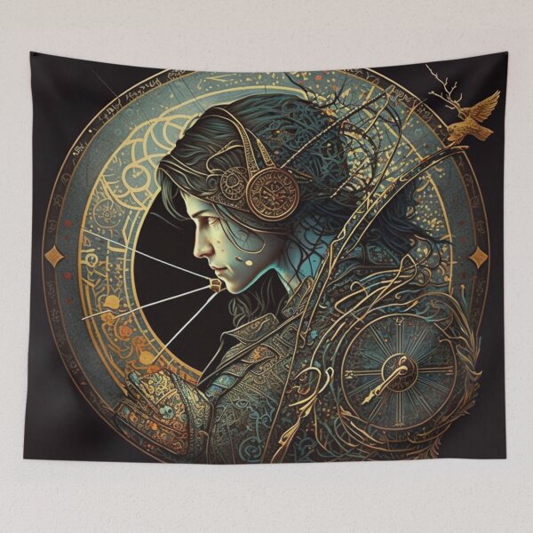 Item preview, Steampunk Astrology (Sagittarius) - Sticker and T-Shirt Design designed and sold by MindAsylum.