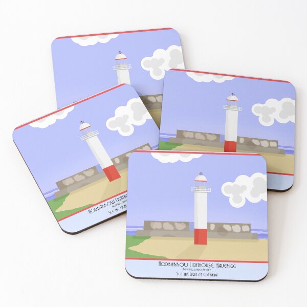 Item preview, Hodbarrow Lighthouse Tourism Poster designed and sold by LakelandDrawing.