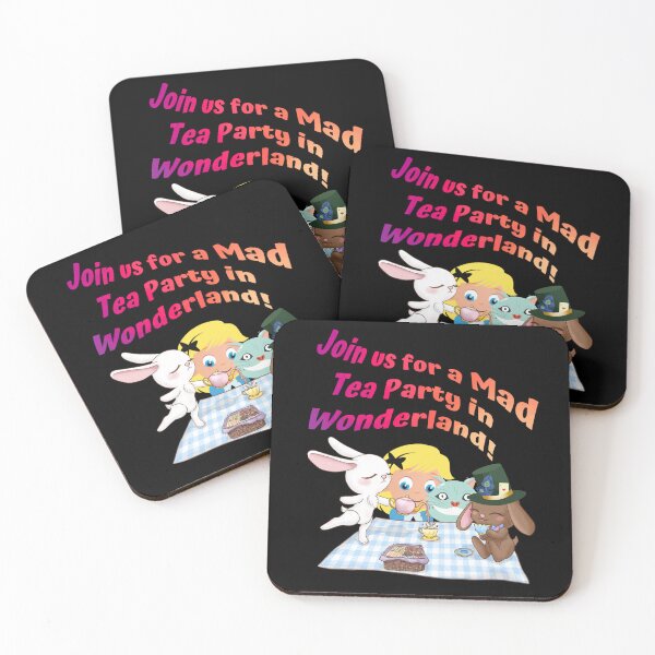 Item preview, Whimsical Wonderland Mad Tea Party Scene - Alice, Mad Hatter, March Hare, & Cheshire Cat designed and sold by ElLocoMus.