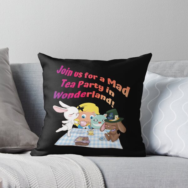 Item preview, Whimsical Wonderland Mad Tea Party Scene - Alice, Mad Hatter, March Hare, & Cheshire Cat designed and sold by ElLocoMus.