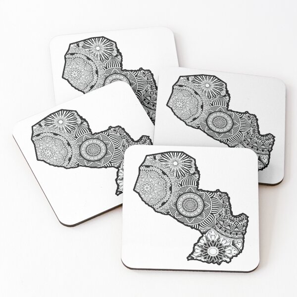 Item preview, Map of Paraguay designed and sold by KatsCanvas.