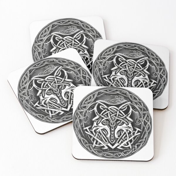 Item preview, "Black and Silver Celtic Wolf Knot: A Symbol of Loyalty and Spirituality" designed and sold by 9000MilesToHome.