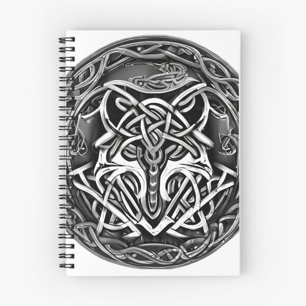 Item preview, "Black and Silver Celtic Wolf Knot: A Symbol of Loyalty and Spirituality" designed and sold by 9000MilesToHome.