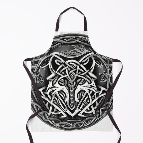 Item preview, "Black and Silver Celtic Wolf Knot: A Symbol of Loyalty and Spirituality" designed and sold by 9000MilesToHome.