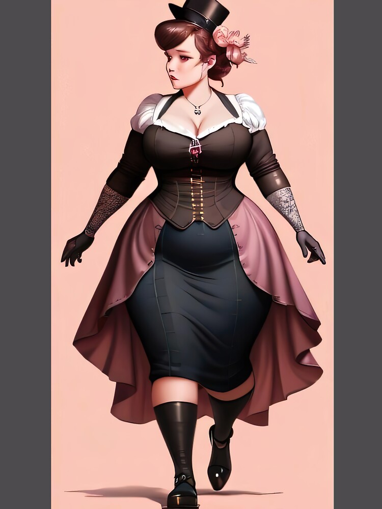 Thumbnail 6 von 6, Premium Oversized Pullover, BBW Steampunk Lady designt und verkauft von RaveToTheGrave.