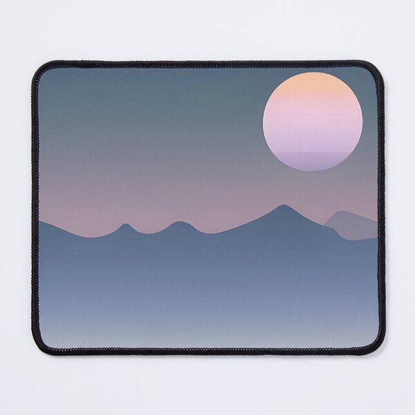 Item preview, Minimalist Mountain Landscape Gradient Night Sky & Moon designed and sold by spacefogdesign.