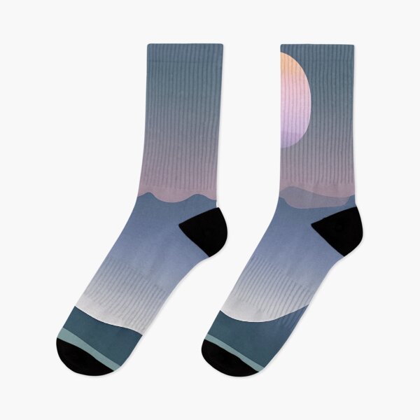 Item preview, Minimalist Mountain Landscape Gradient Night Sky & Moon designed and sold by spacefogdesign.