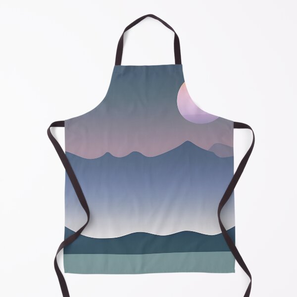 Item preview, Minimalist Mountain Landscape Gradient Night Sky & Moon designed and sold by spacefogdesign.