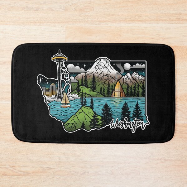 Item preview, Washington State illustration designed and sold by SevenRelics.