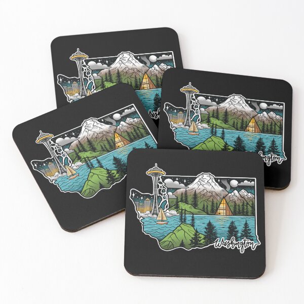 Item preview, Washington State illustration designed and sold by SevenRelics.