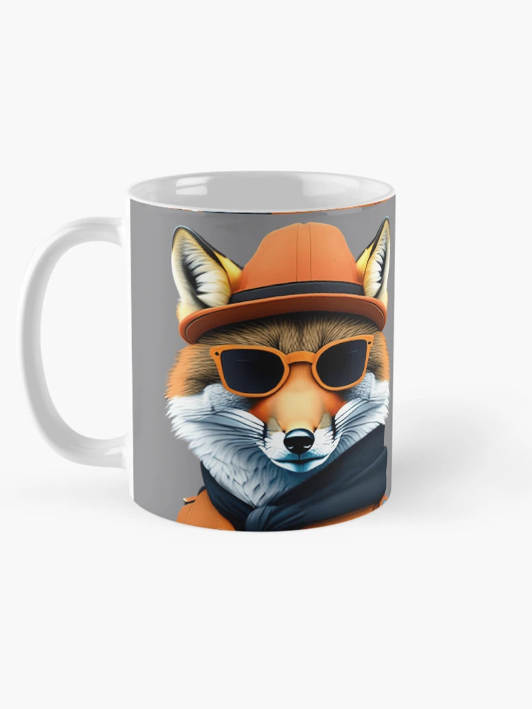 Thumbnail 5 von 6, Kaffeebecher, Fuchs im Rapper-Stil designt und verkauft von Rui Fernandes.